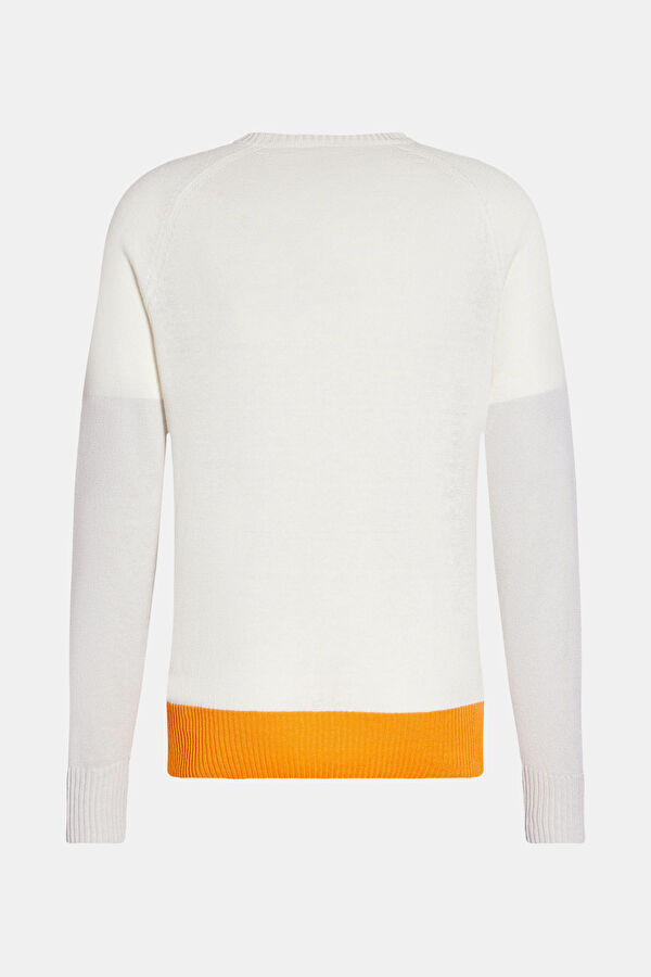 Ecru Linen Viscose Knit Men's Sweater 2