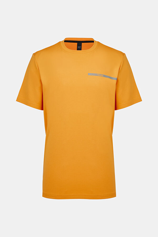 Turuncu Bisiklet Yaka T-Shirt