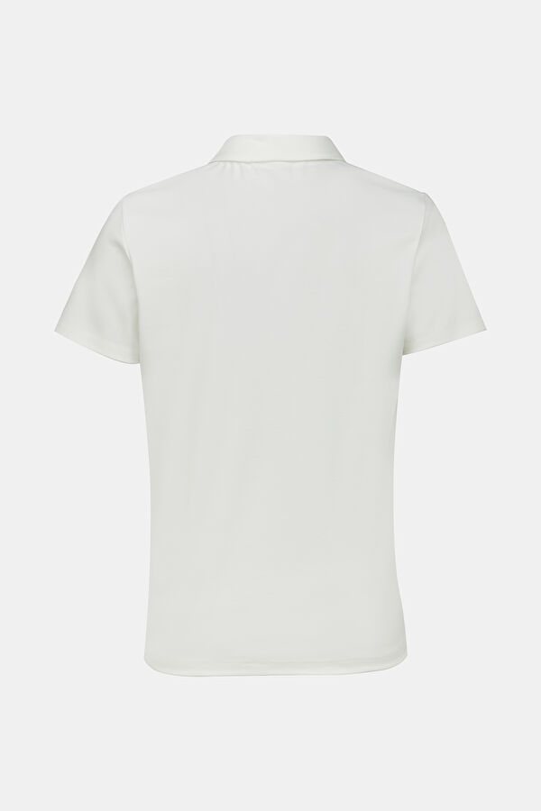 Ekru Polo Yaka T-Shirt 2