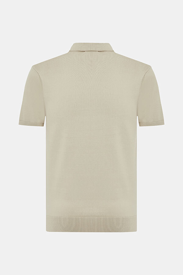Bej Polo Yaka T-Shirt 2