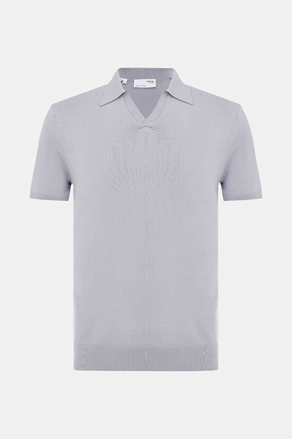Lila Polo Yaka T-Shirt
