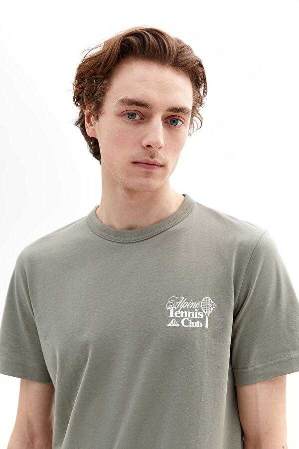 Haki Bisiklet Yaka T-Shirt 2