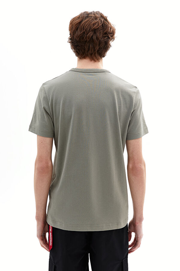 Haki Bisiklet Yaka T-Shirt 3