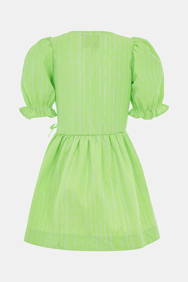 Neon Yeşil Mini Elbise 2