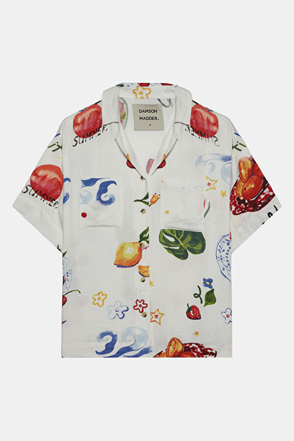 Relax Mold White Patterned Shirt