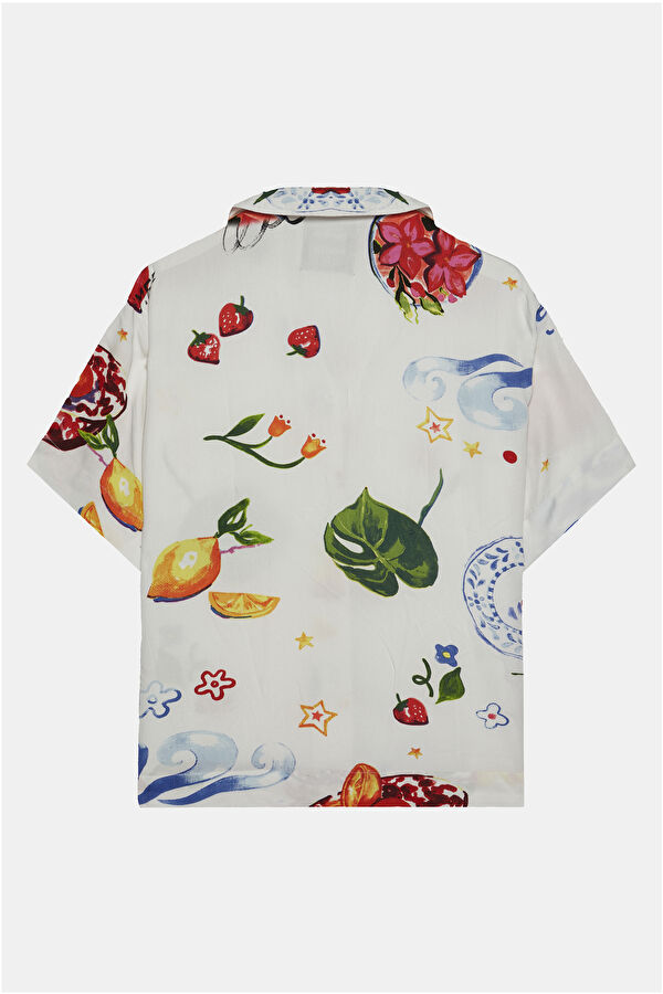 Relax Mold White Patterned Shirt 2