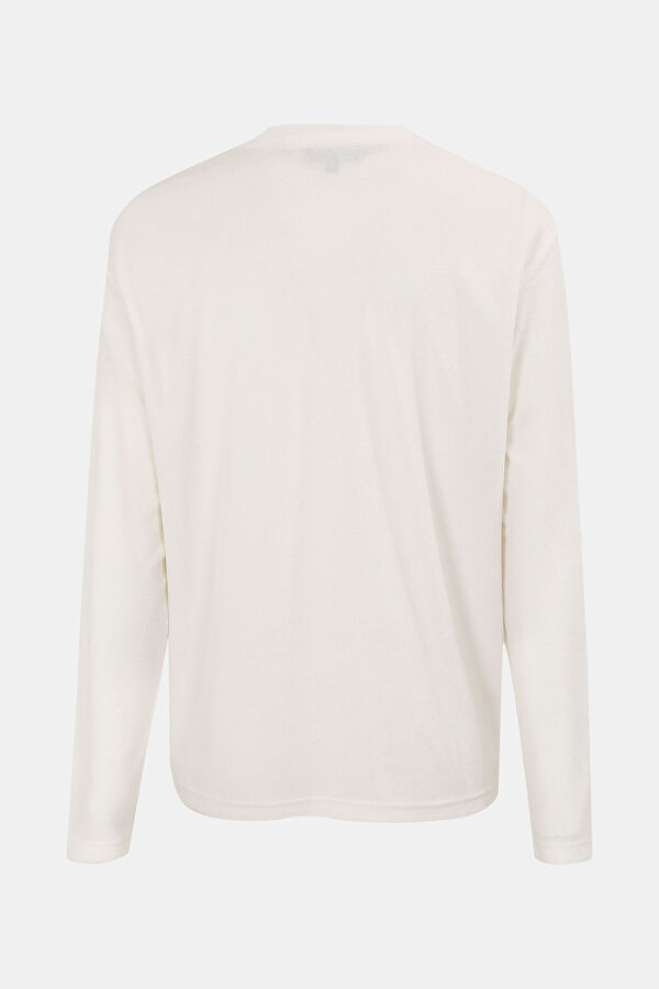 Ekru Bisiklet Yaka Erkek Sweatshirt 2