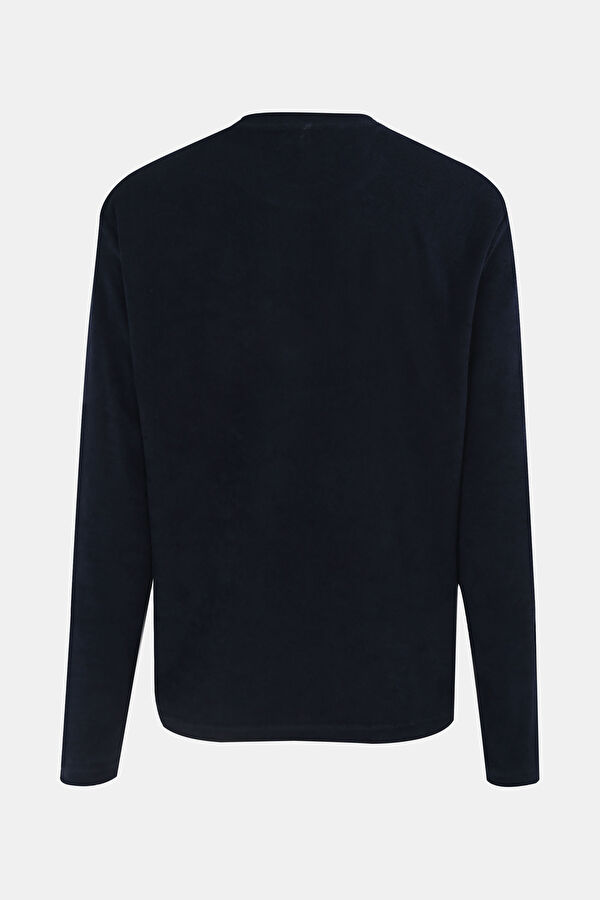Navy Blue Crew Neck Men's Sweatshirt 2