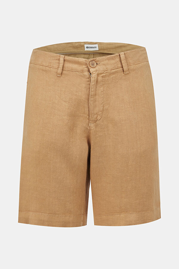 Camel Linen Men's Shorts