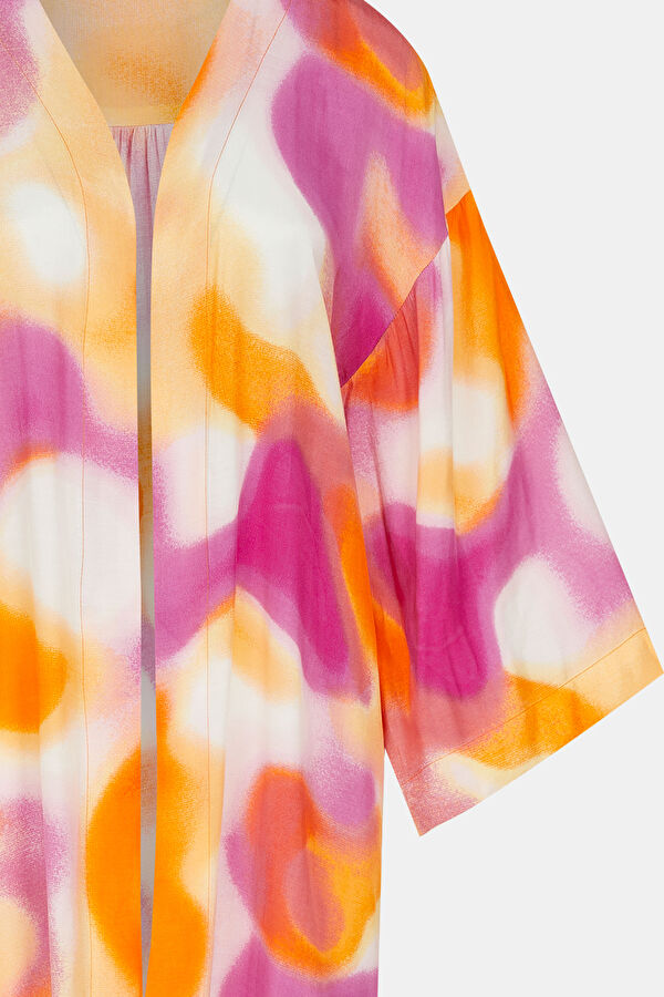 Turuncu Viskon Kaftan 3