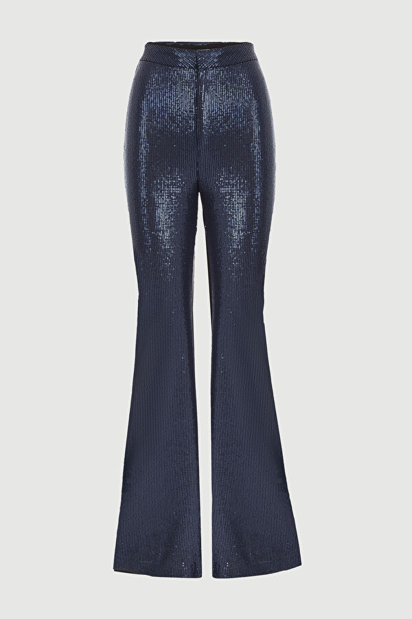 Slim Fit Black Sequin Women's Pants 3