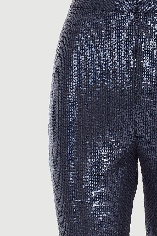 Slim Fit Black Sequin Women's Pants 5