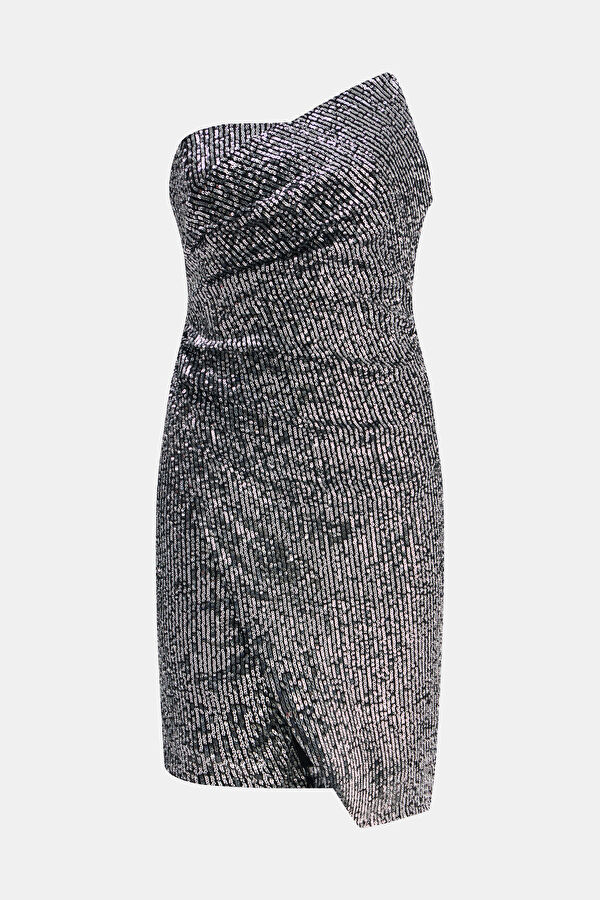 Anthracite Mini Strapless Women's Dress