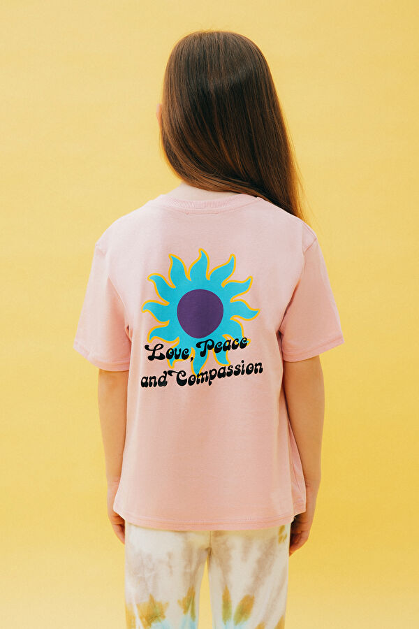 Pink Printed Bicycle Collar Tshirt 2