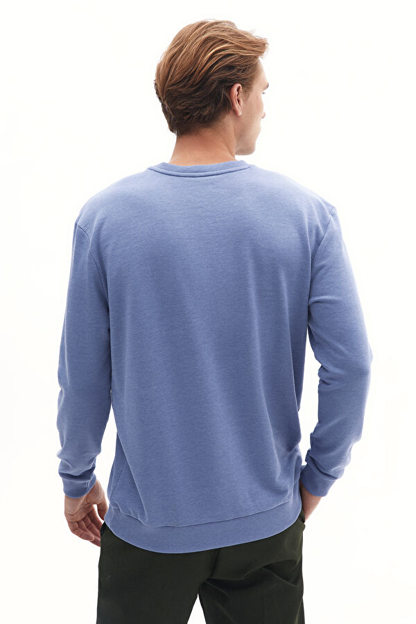 Mavi Bisiklet Yaka Erkek Sweatshirt 3