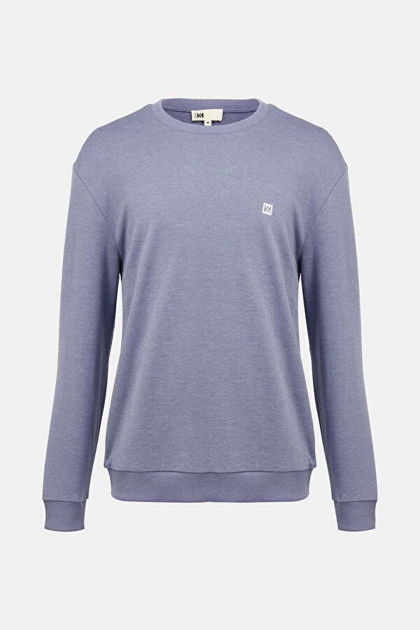 Mavi Bisiklet Yaka Erkek Sweatshirt 4
