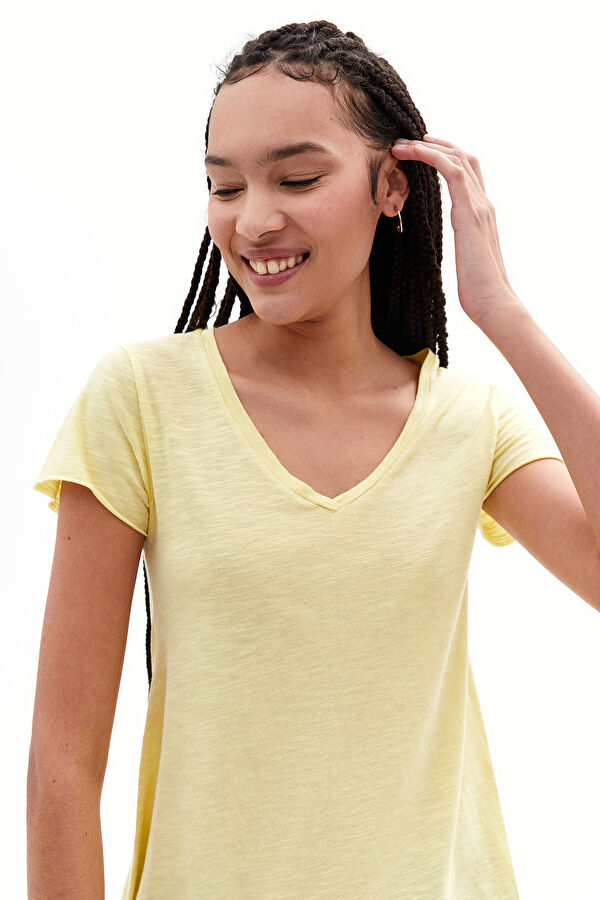 Açık Yeşil V Yaka T-Shirt 2