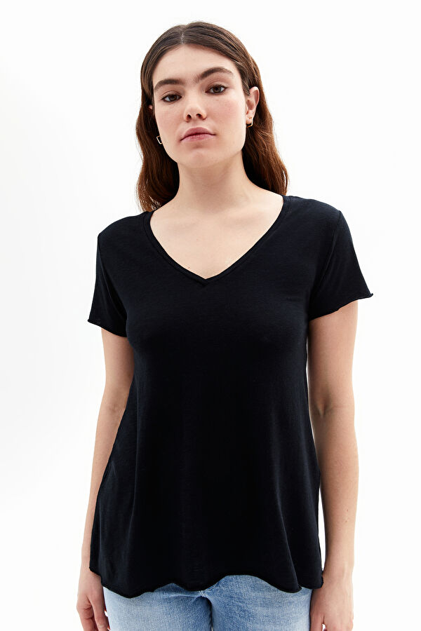 Siyah V Yaka T-Shirt