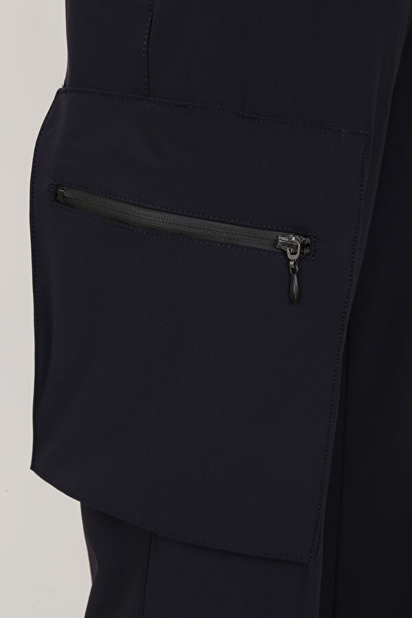 Lacivert Dar Paça Spor Pantolon 3