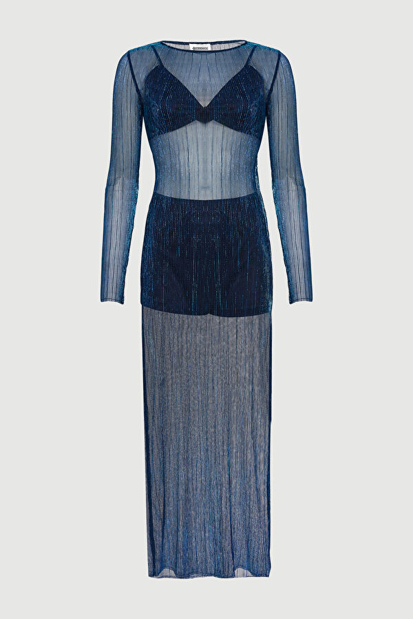 Lacivert Maxi Elbise