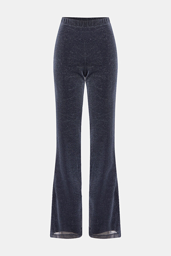 Slim Fit Navy Wide Leg Women's Trousers 3