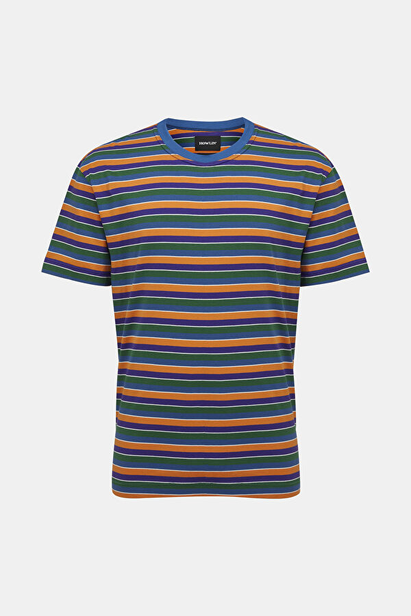 Bisiklet Yaka Çizgili T-Shirt