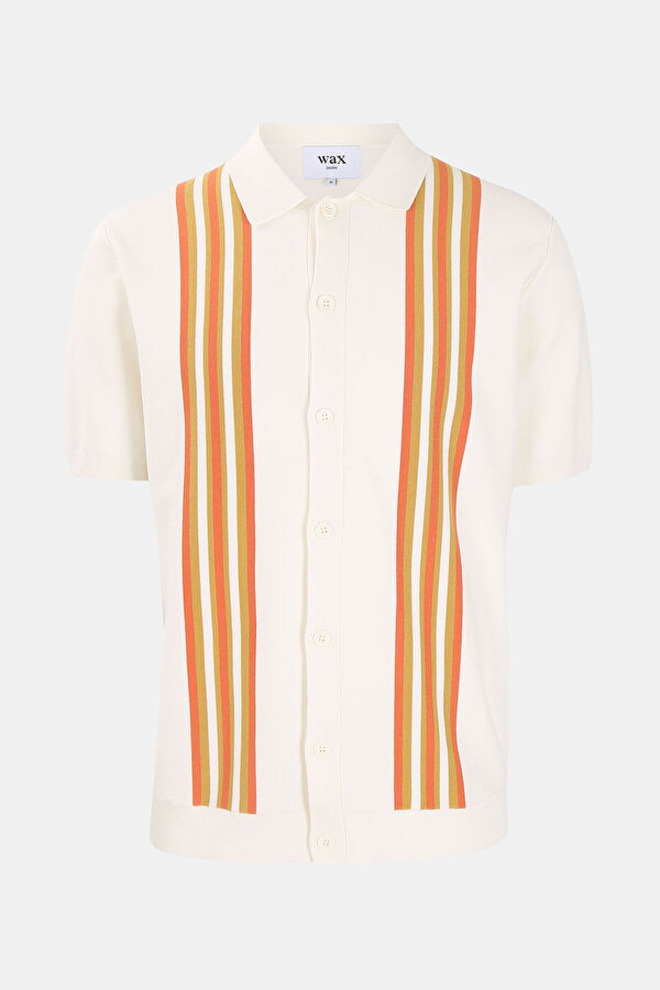 Oversize Ekru Klasik Yaka T-Shirt