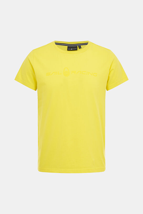 Açık Sarı Bisiklet Yaka T-Shirt