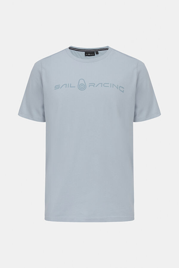 Açık Mavi Bisiklet Yaka T-Shirt