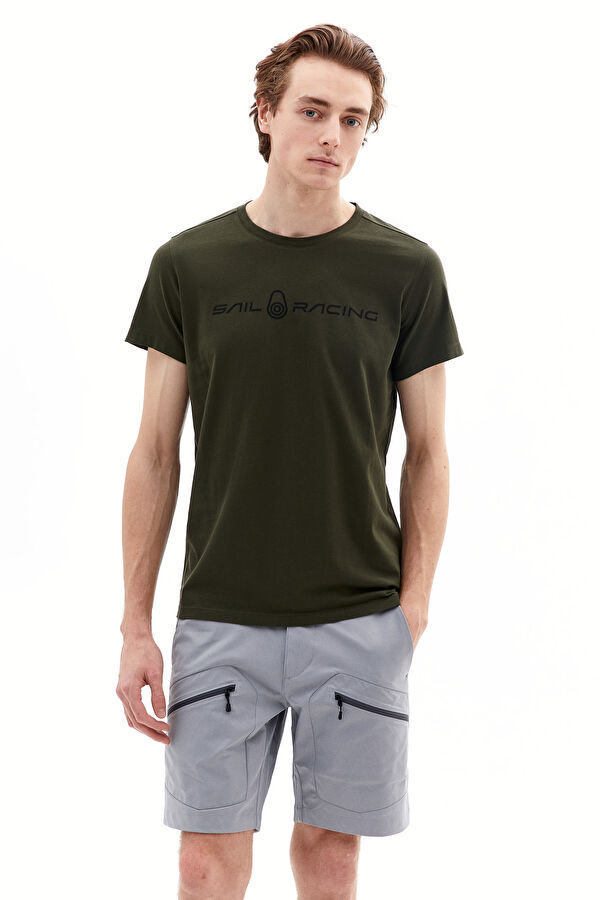 Haki Bisiklet Yaka T-Shirt