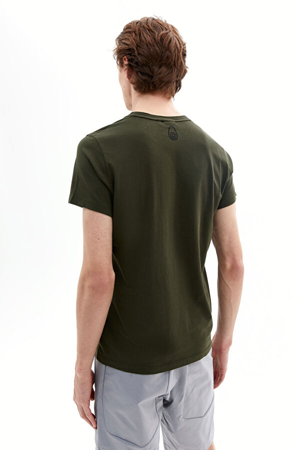 Haki Bisiklet Yaka T-Shirt 3