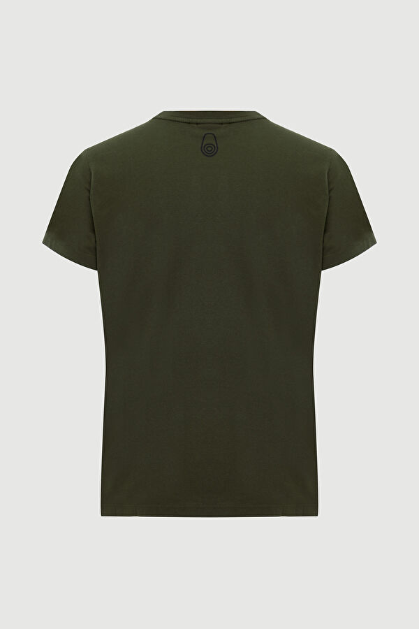 Haki Bisiklet Yaka T-Shirt 5