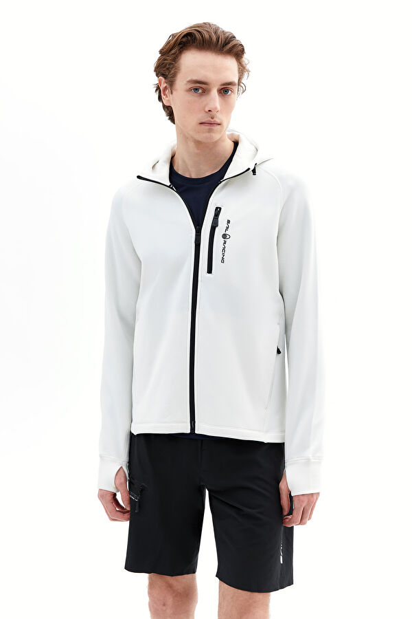 Beyaz Kapuşonlu Sweatshirt