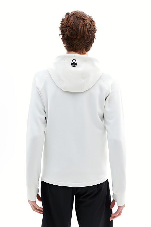 Beyaz Kapuşonlu Sweatshirt 3