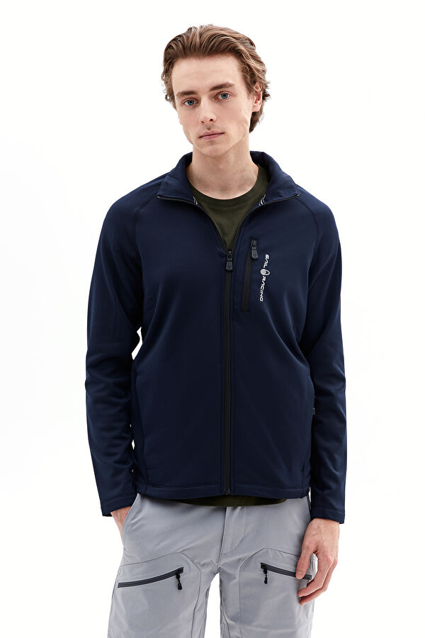 Lacivert Dik Yaka Sweatshirt