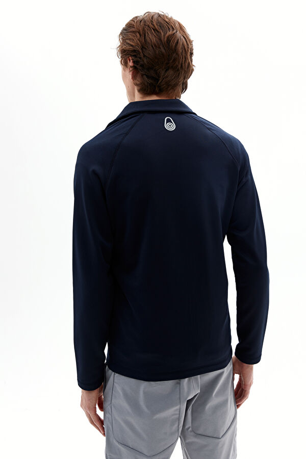 Lacivert Dik Yaka Sweatshirt 3