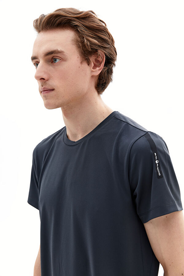 Gri Bisiklet Yaka T-Shirt 2