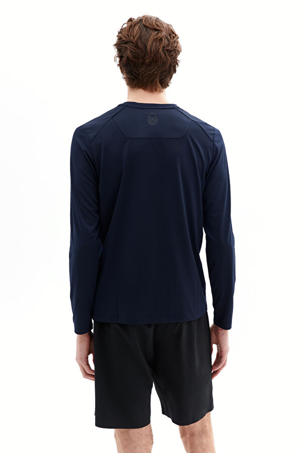 Lacivert Bisiklet Yaka T-Shirt 3