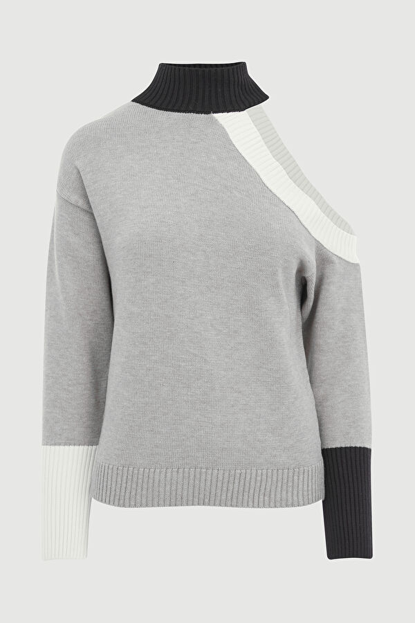 Grey Knitted Women's Sweater