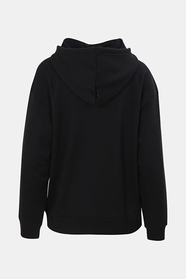 Trefoil Siyah Kapüşonlu Sweatshirt 2