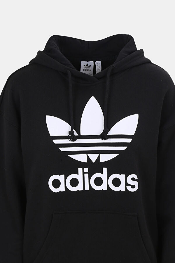 Trefoil Siyah Kapüşonlu Sweatshirt 3
