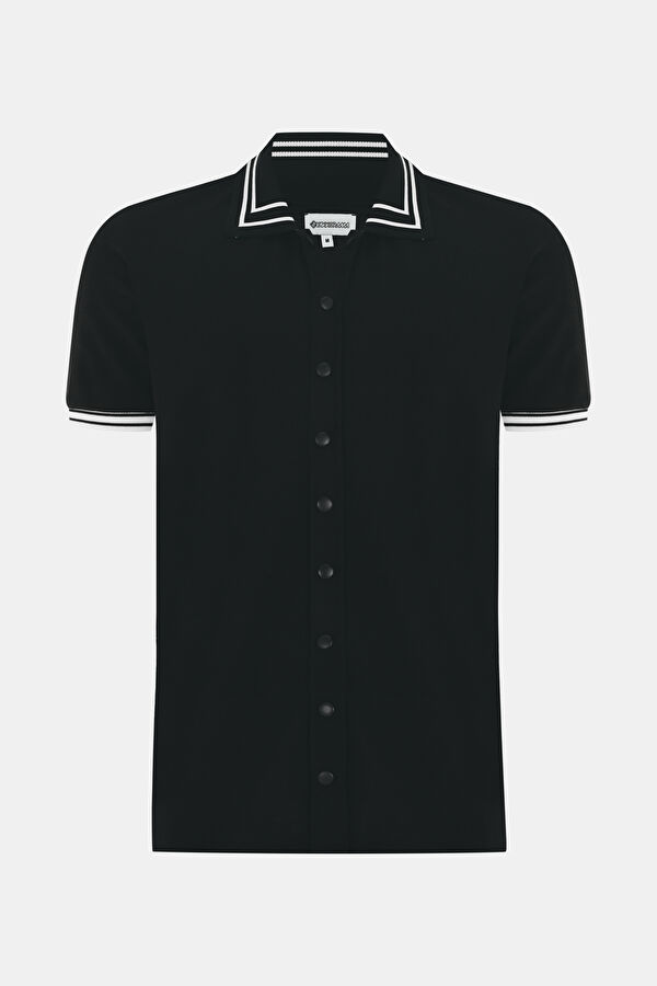 Siyah Polo Yaka T-Shirt
