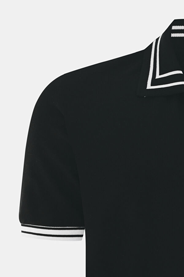 Siyah Polo Yaka T-Shirt 3