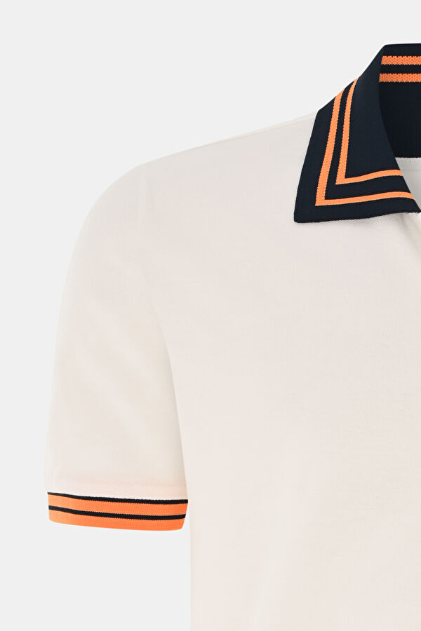 Ecru Polo Neck Tshirt 3