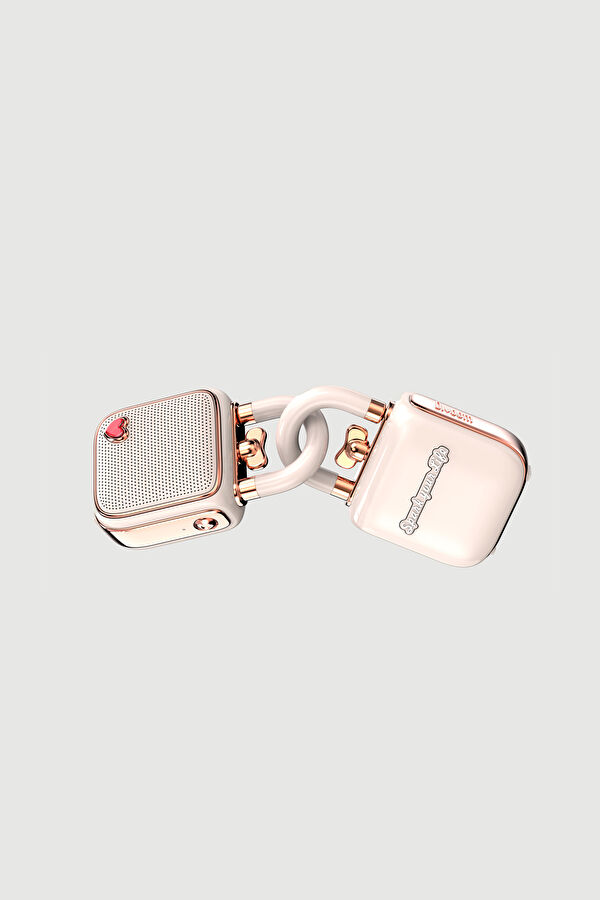 Love Lock Mini Ses Kayıt Özellikli Pembe Bluetooth Hoparlör