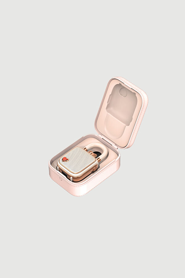 Love Lock Mini Ses Kayıt Özellikli Pembe Bluetooth Hoparlör 2