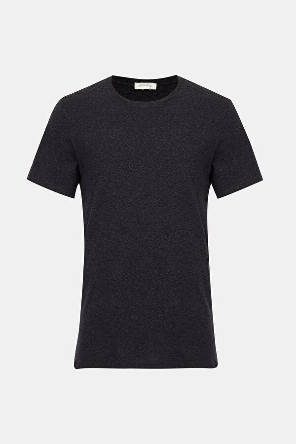 Antrasit Bisiklet Yaka Düz T-Shirt 3