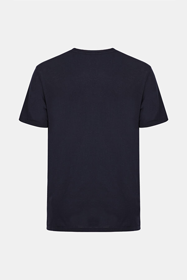 Lacivert Bisiklet Yaka T-Shirt 4