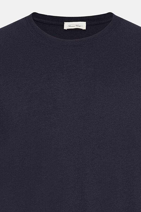 Lacivert Bisiklet Yaka T-Shirt 5