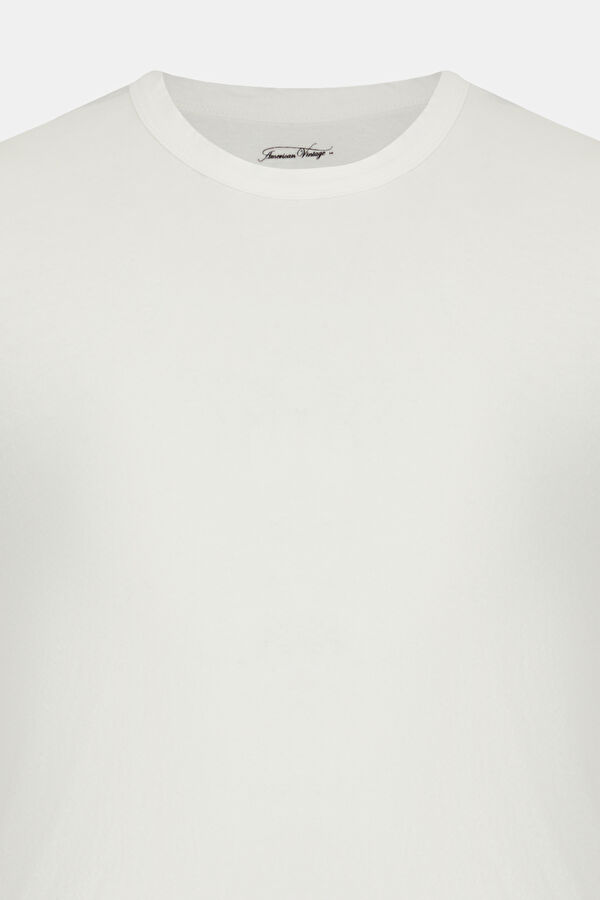 Beyaz Bisiklet Yaka T-Shirt 6